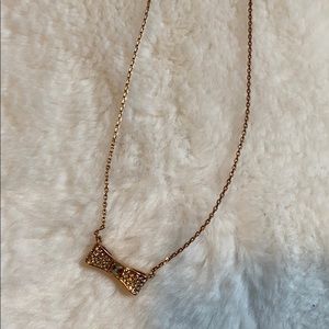 Rose gold Kate Spade bow necklace